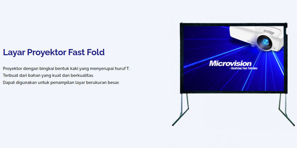 Pilihan Layar Proyektor Fastfold dari Microvision