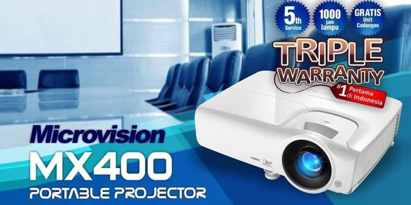 Microvision MX400 Sebagai Solusi Proyektor 4000 Lumens dengan Harga Setara 3000 Lumens Kualitas High End