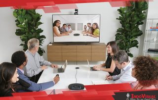 Penggunaan PTZ Kamera Video Conference di Ruang Rapat Lengkap dengan Microfon Conferencenya