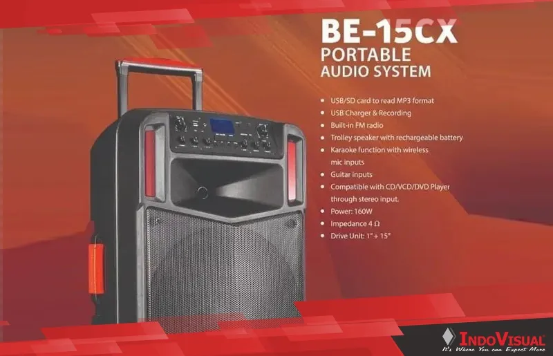 Harga Sound System Portable 15 Inch dari Aubern