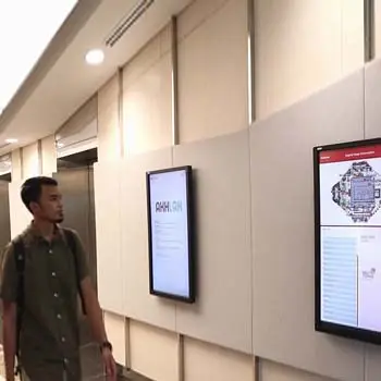 Digital Signage Informasi yang Terintegrasi di Sepanjang Lorong Kantor