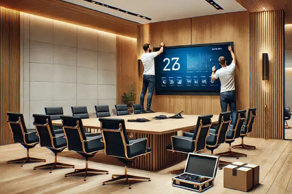 Pemasangan Monitor LED untuk Smart Meeting Room di Sebuah Hotel