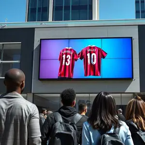 Commercial Video Wall yang Digunakan untuk Menampilkan Advertisement Jersey Terbaru