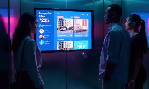 Lift Menjadi Spot Meletakkan Commercial Monitor Display yang Tepat di Perkantoran