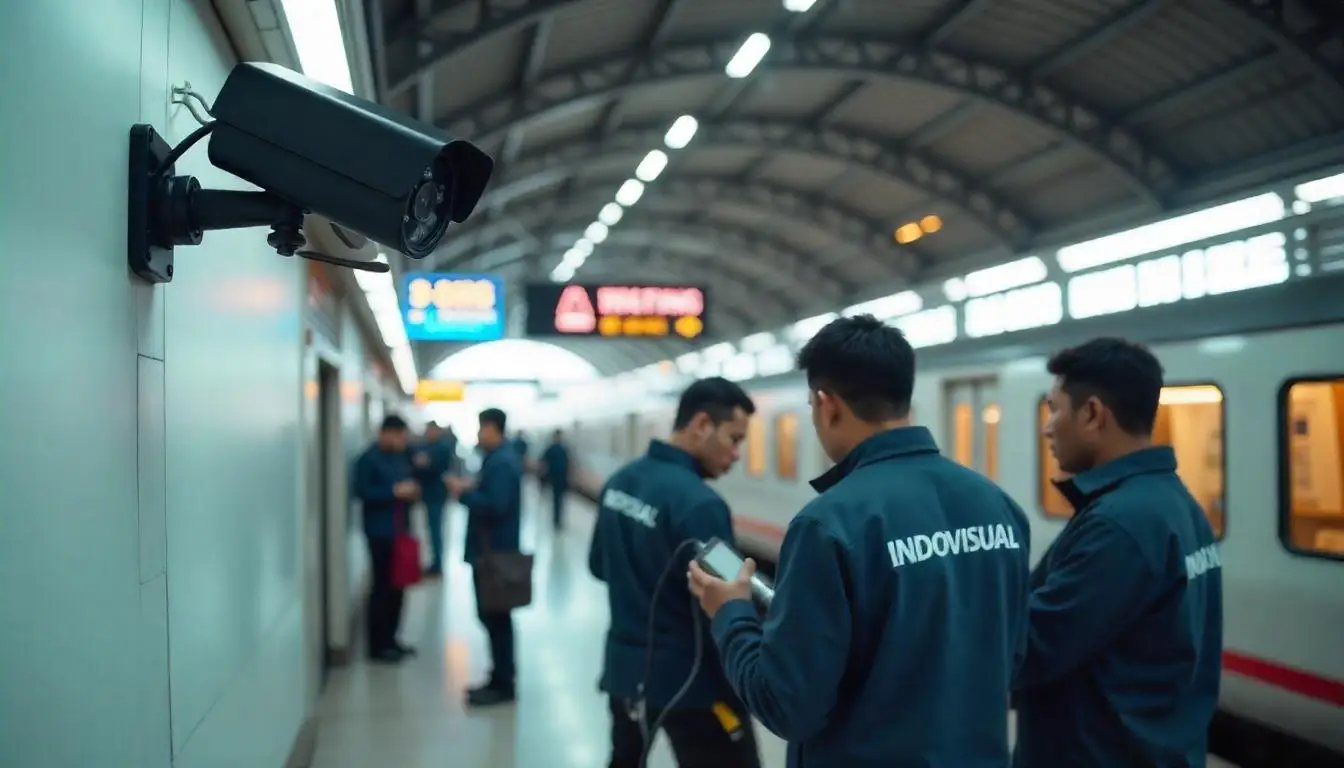 Kamera Pendeteksi Gerak yang Diinstal oleh Team Indovisual di Stasiun Kereta Api